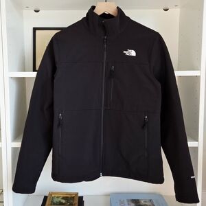 The North Face Womens Black WindWall Soft Shell Jacket Fleece Lined Size Medium